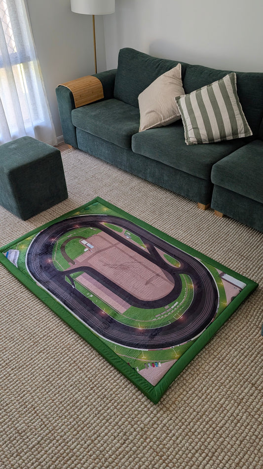 mini sprintcar mat for kids bedroom play space