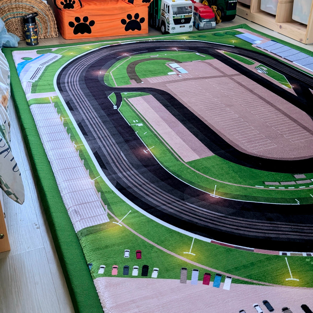 National Speedway Medium Mat | Speedway Race Track Play Mat for Kids
