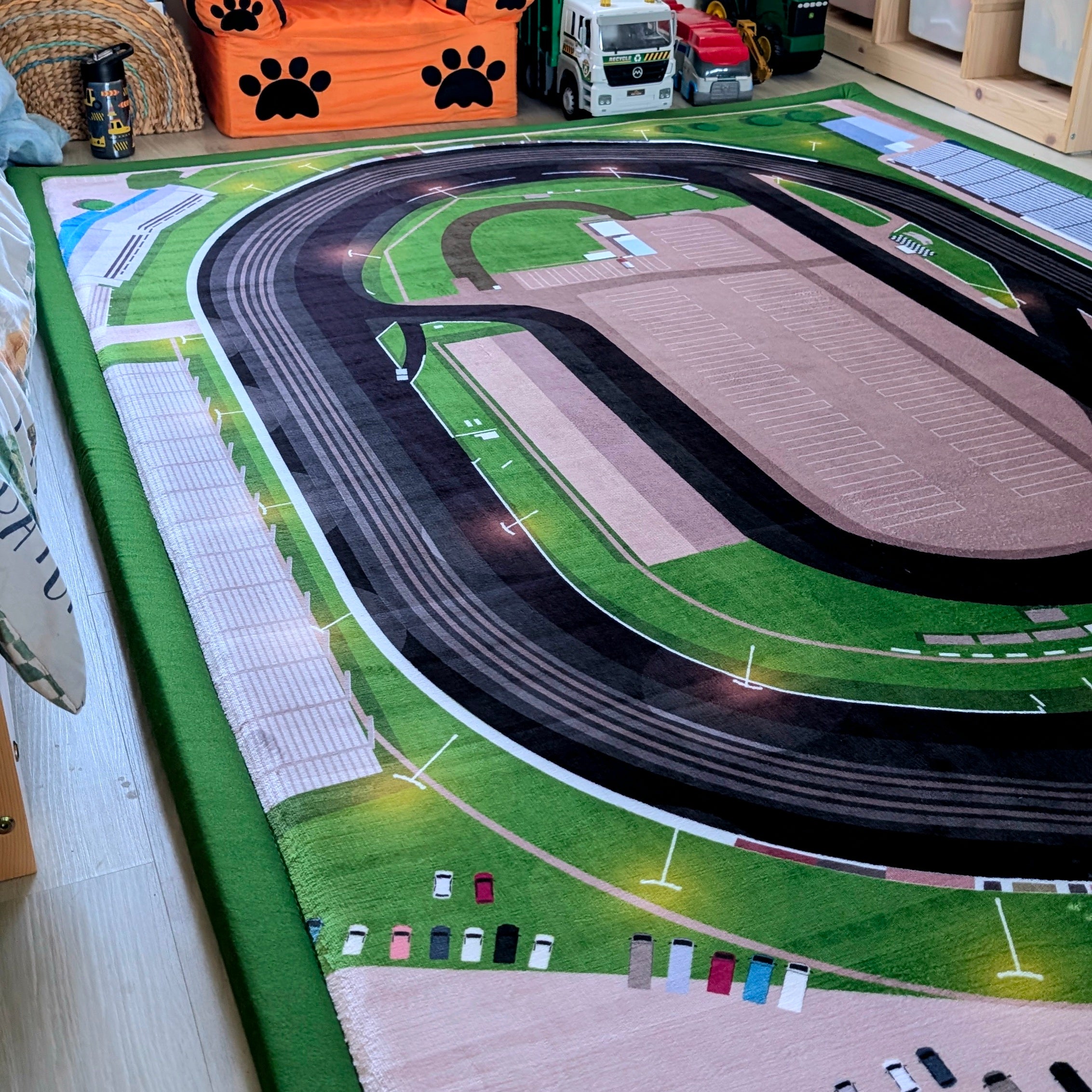 National Speedway Medium Mat | Speedway Race Track Play Mat for Kids