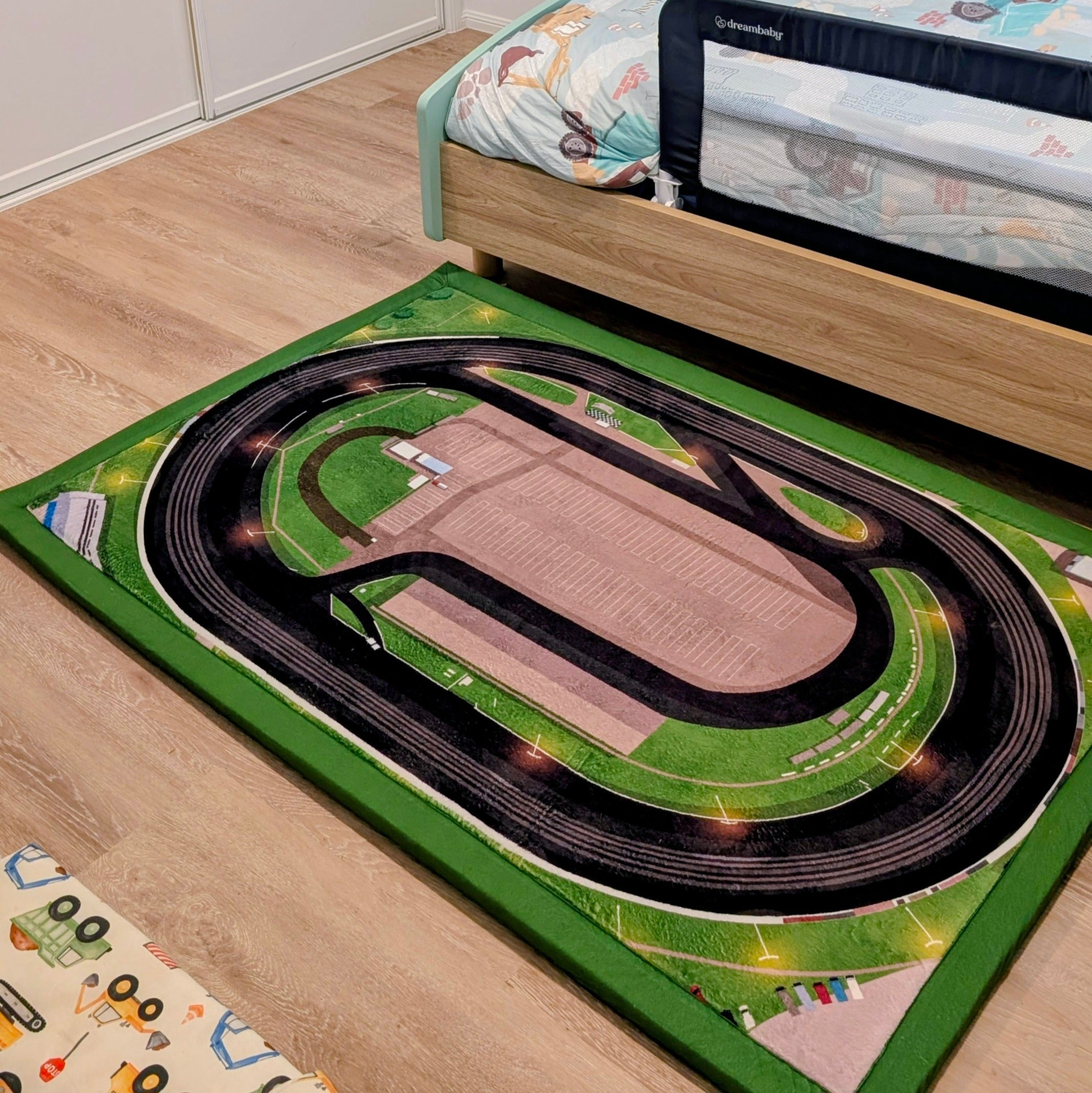 National Speedway Mini Mat | Speedway Race Track Play Mat for Kids